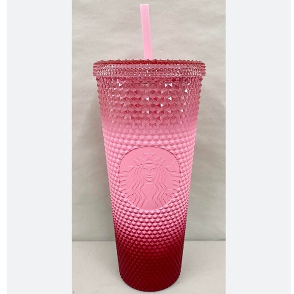 Starbucks Other - NEW Starbucks Blush Pink Waxberry Ombre Gradient Studded Venti tumbler